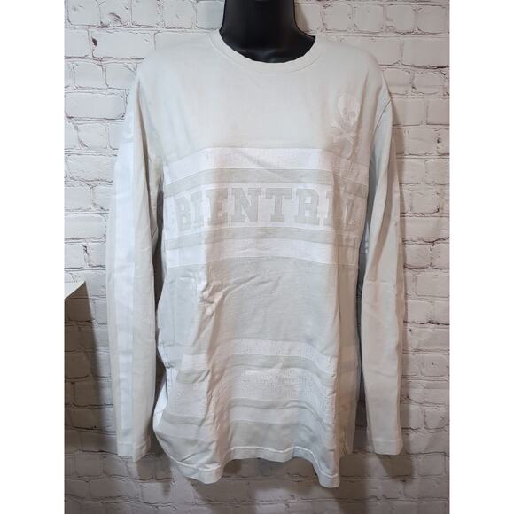 Beentrill White / Off White Spell Out Logo Rare Find Long Sleeve Tee Medium - Picture 1 of 16